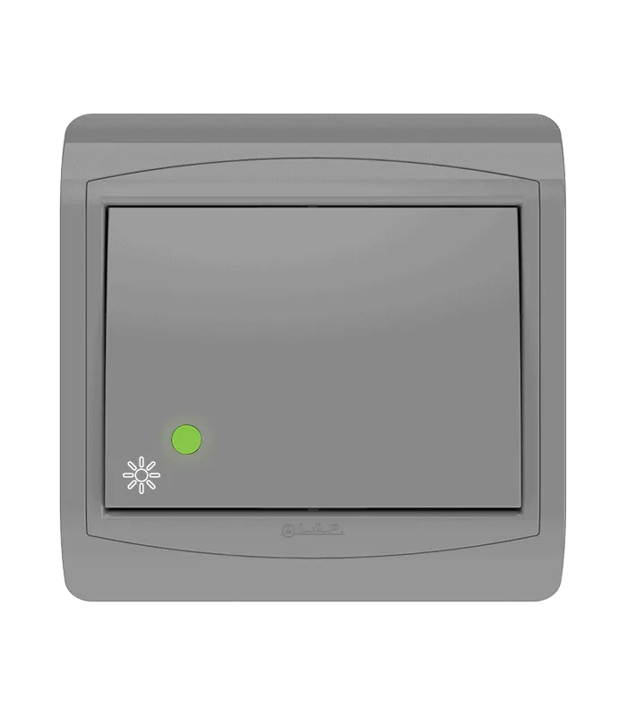 Poussoir à bascule lumineux LED