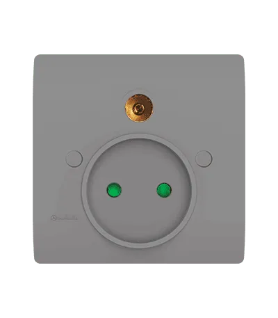 Prise de courant 2P + Prise de télévision