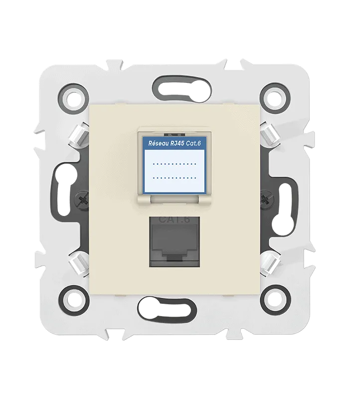 Prise RJ45 CAT.6 + obturateur